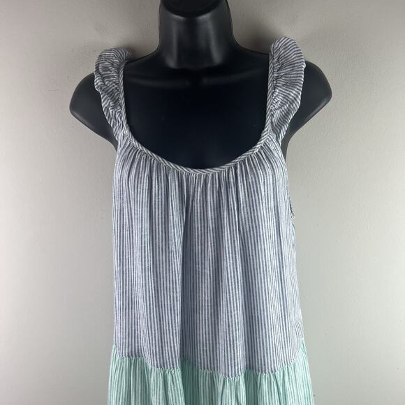 Rails Dress Seersucker Midi Dress Size XS Tiered Multicolored Preppy - Picture 2 of 7